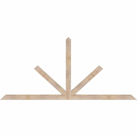 Ekena Millwork Saratoga Smooth Timber Gable Bracket, Douglas Fir, 96"W x 44"H x 3 1/2"D x 3 1/2"F, 11/12 Pitch GBW096X44X0404SAR00SDF